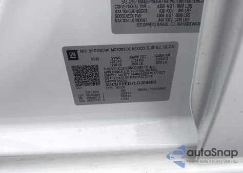 2020 Chevrolet Silverado 1500 Rst from USA, damaged, VIN 3GCUYEED7LG304493